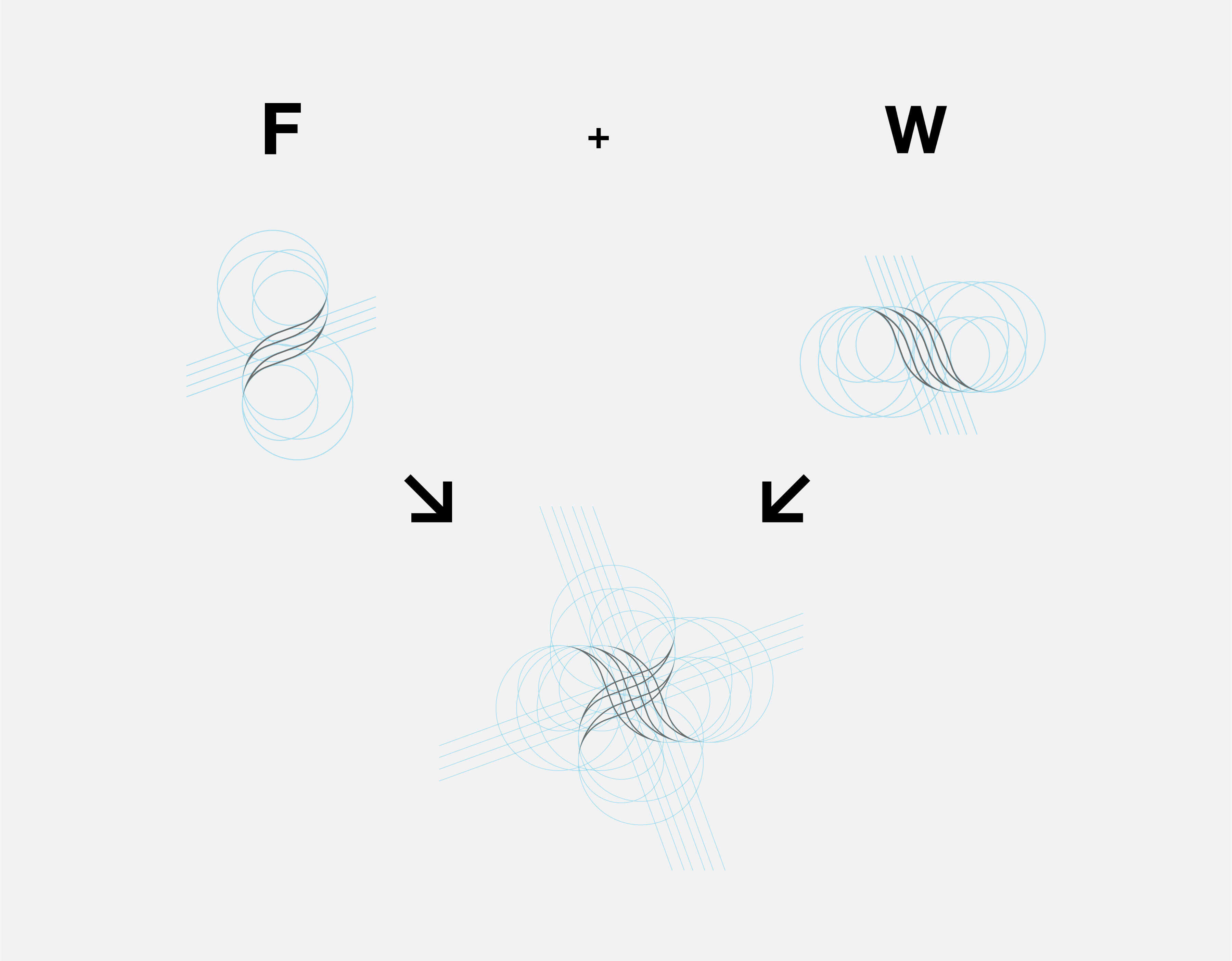 Fortune Weavers logo design construction process