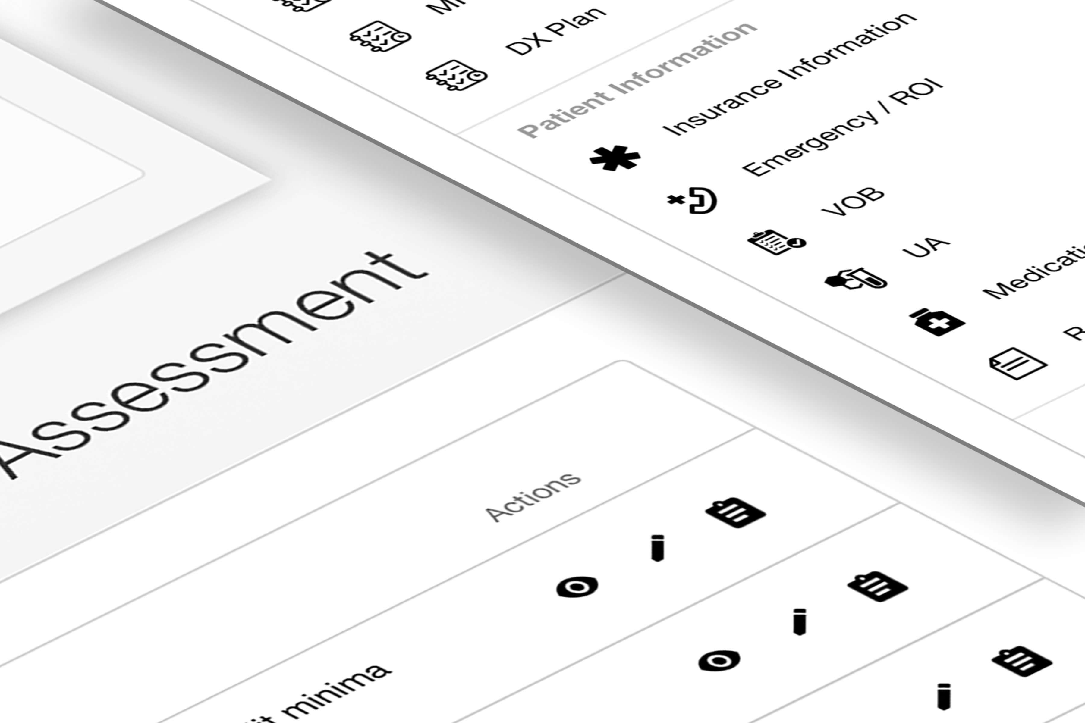 Notation Matrix user interface design close-up