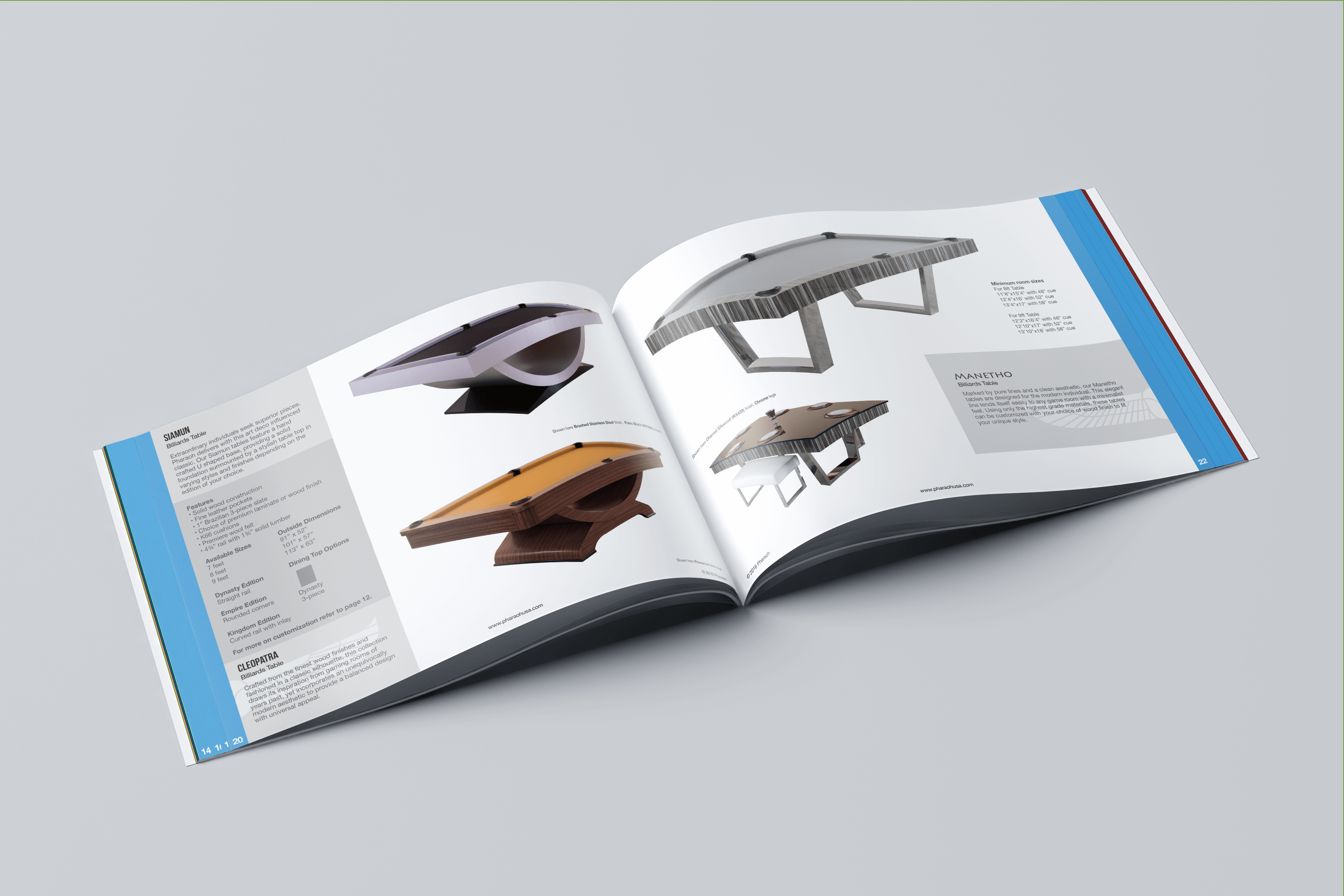 Pharaoh product catalog inside pages