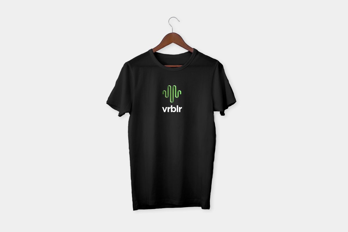 Vrblr t-shirt with logo design on hanger